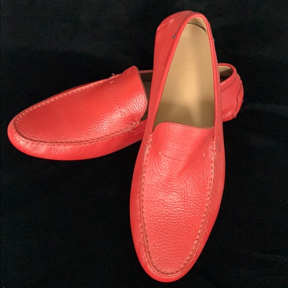 Hugo Boss Red Leather Drivers